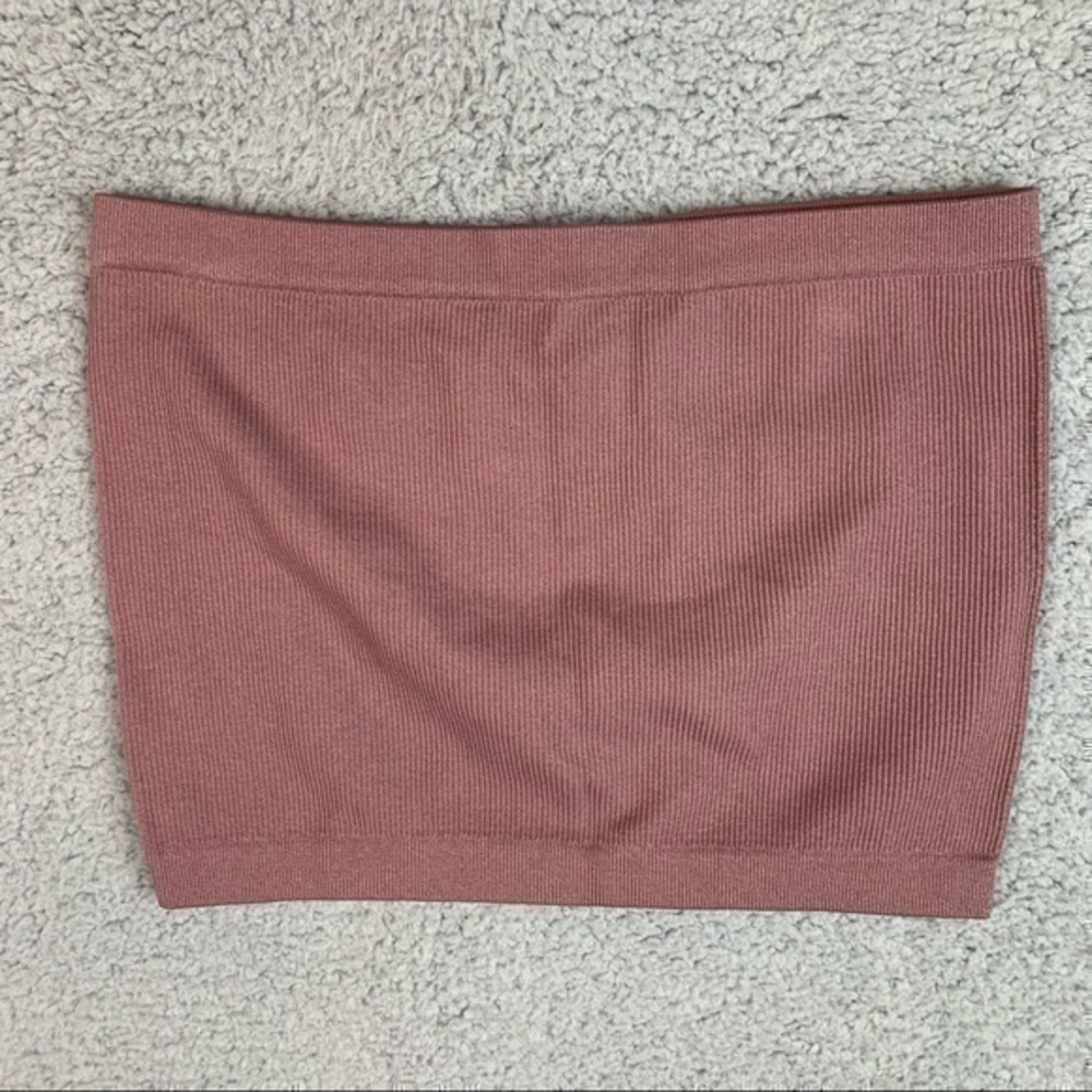 Bozzolo strapless bandeau top mauve top stretchy womens size small